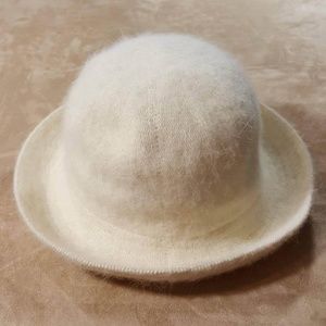 FINAL SALE! Angora Wool Cream Bucket Hat